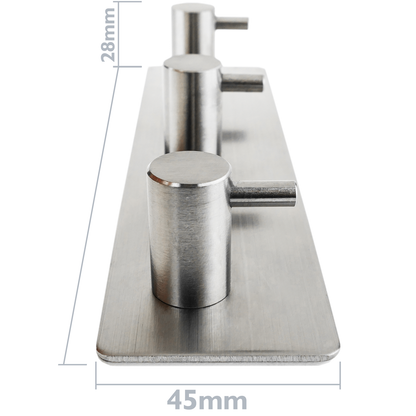 Perchero De Pared De Acero Inoxidable. Colgador De Ropa Y Toallero Con 3 Gancho_2