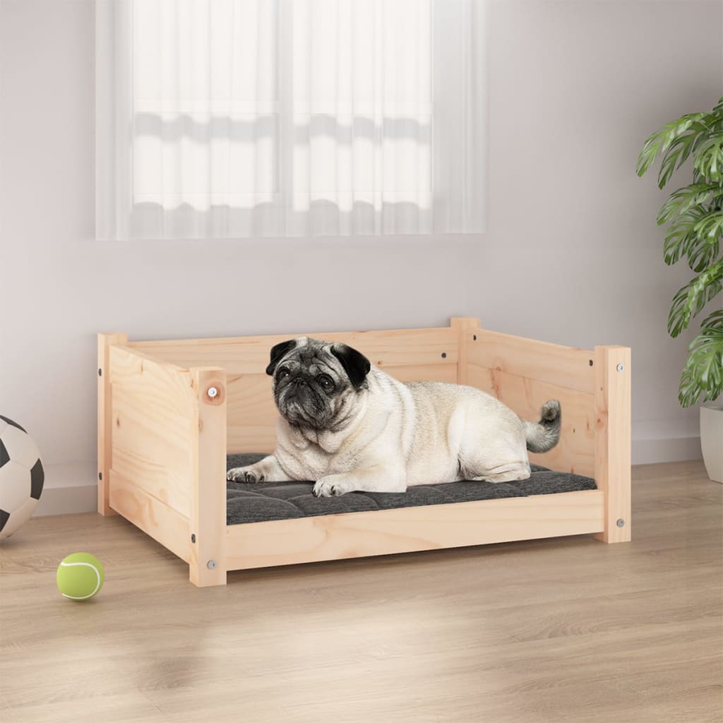 Cama Para Perros Madera Maciza De Pino 65,5x50,5x28 Cm / Vetonek_0