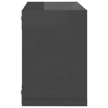 Estantes Cubo De Pared 6 Unidades Gris Brillo 22x15x22 Cm / Vetonek_3