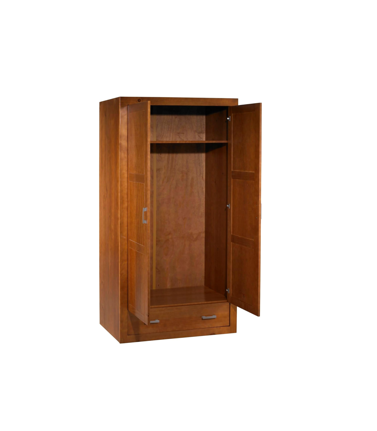 Armario Ropero Madera Maciza Acabado Cerezo 200 Cm(alto)105 Cm(ancho)55 Cm(largo)_3