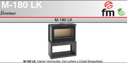 BRICOSOL Estufa de leña para colgar con turbinas FM Modelo M-180 FK Interior Fundición (131 kg)_2