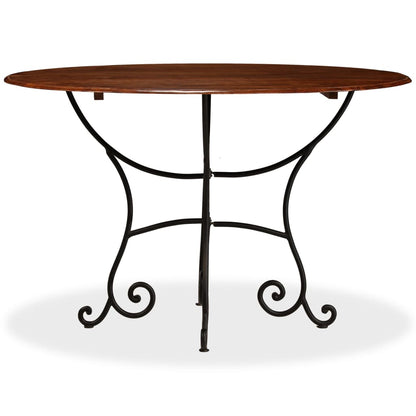 Mesa De Comedor Madera Maciza De Acacia Acabado Miel 120x76 Cm_0