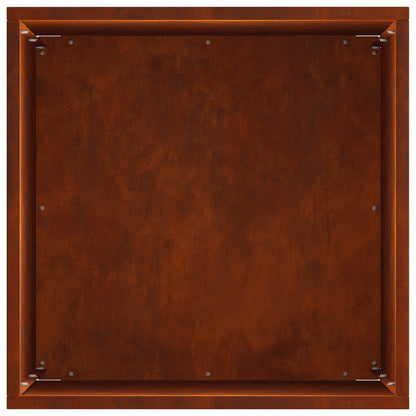Macetero De Jardín 2 Uds. Oxidado 30 X 30 X 50 Cm Acero Oxidado_5