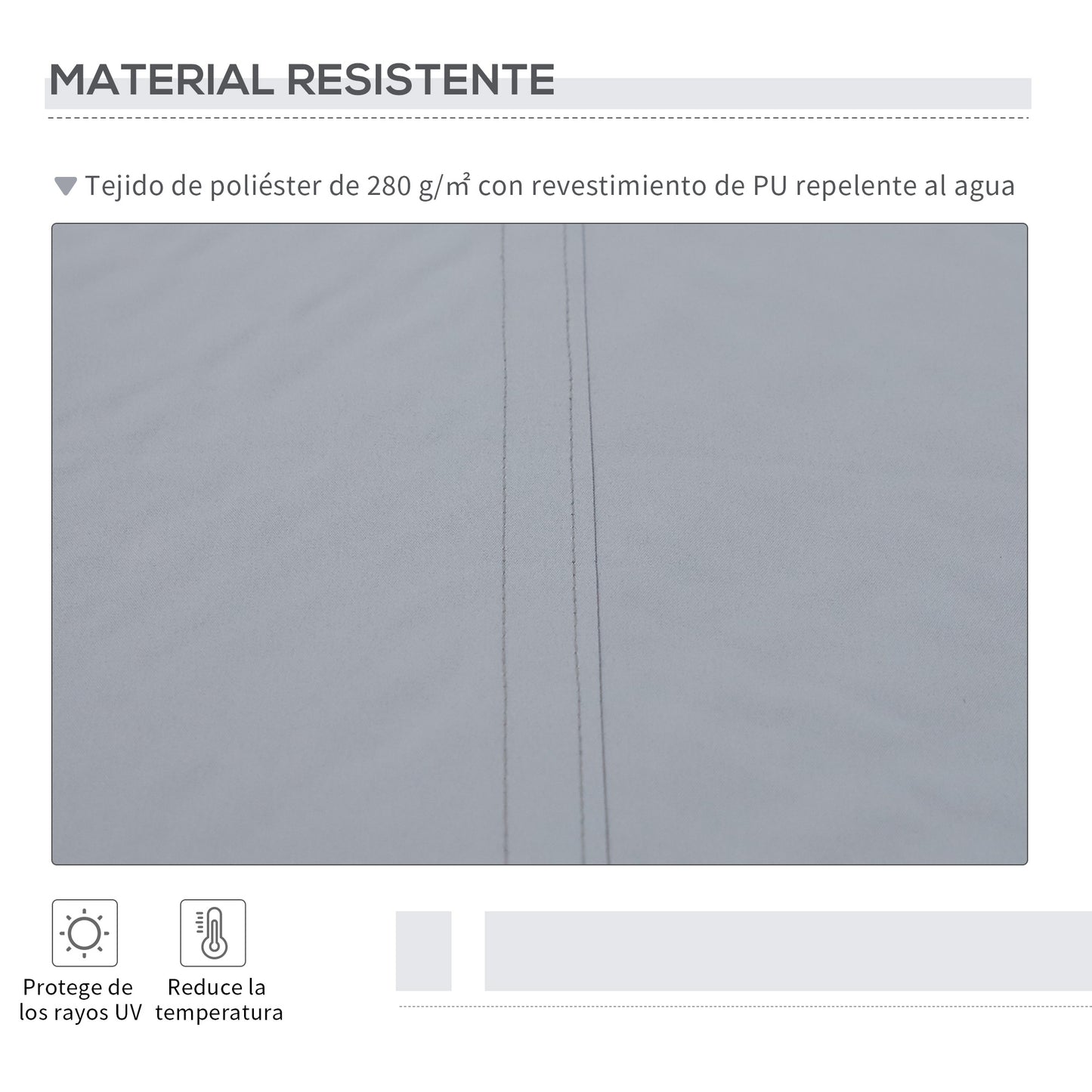 Outsunny Toldo Manual Retráctil 4x2,5 Cm Con Manivela Anti-uv Gris_5
