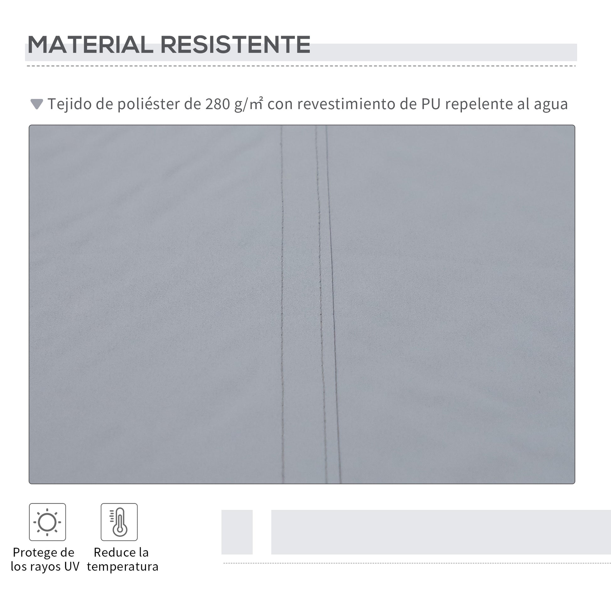 Outsunny Toldo Manual Retráctil 4x2,5 Cm Con Manivela Anti-uv Gris_5
