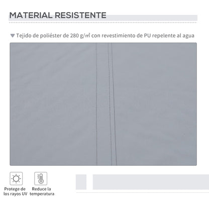 Outsunny Toldo Manual Retráctil Plegable Con Manivela Exterior 295x245 Cm Gris_5