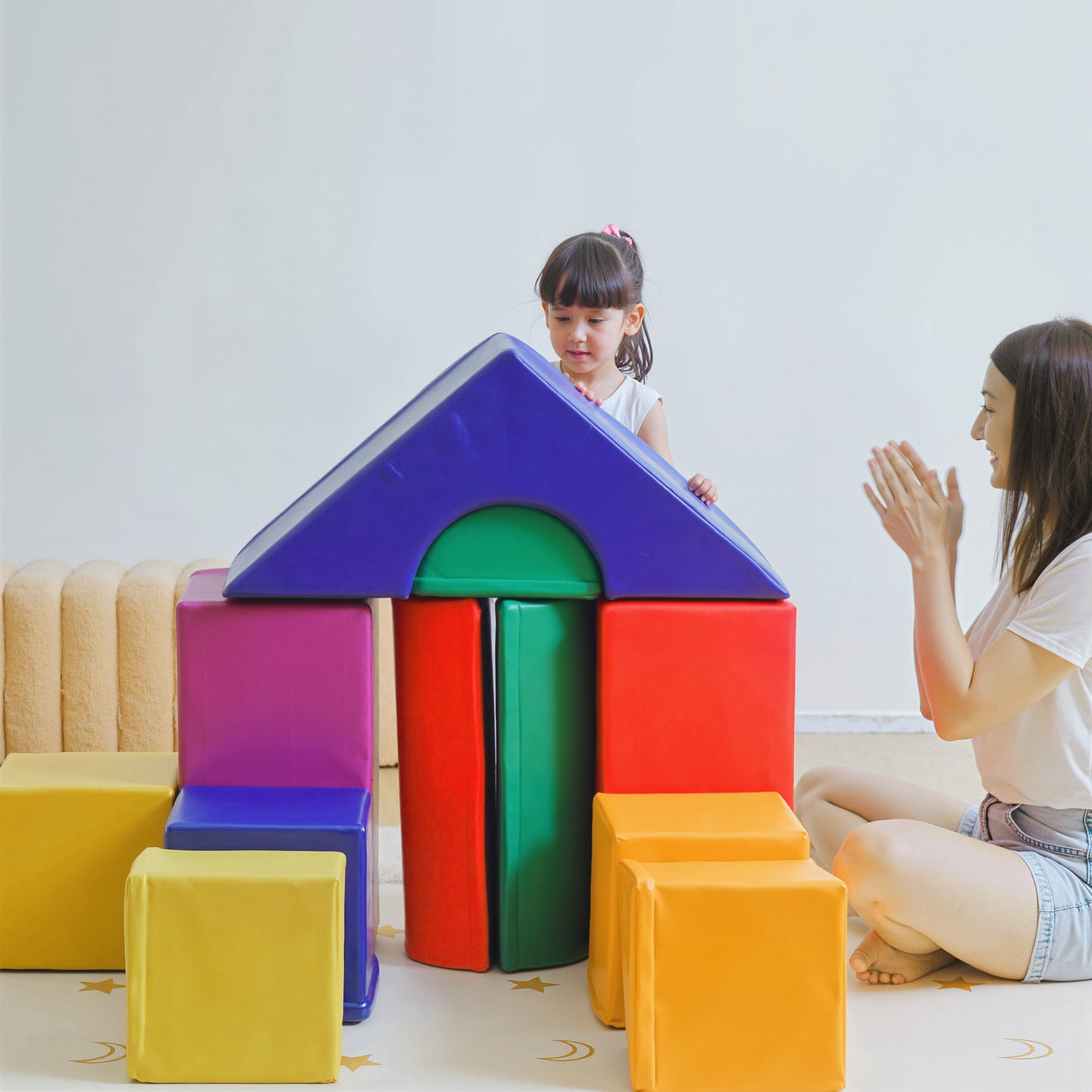Homcom Juego De 11 Bloques De Espuma Para Niños Bloques Psicomotricidad_3