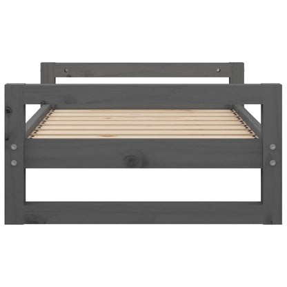Vidaxl Cama Para Perros Madera Maciza De Pino Gris 75,5x55,5x28 Cm_5