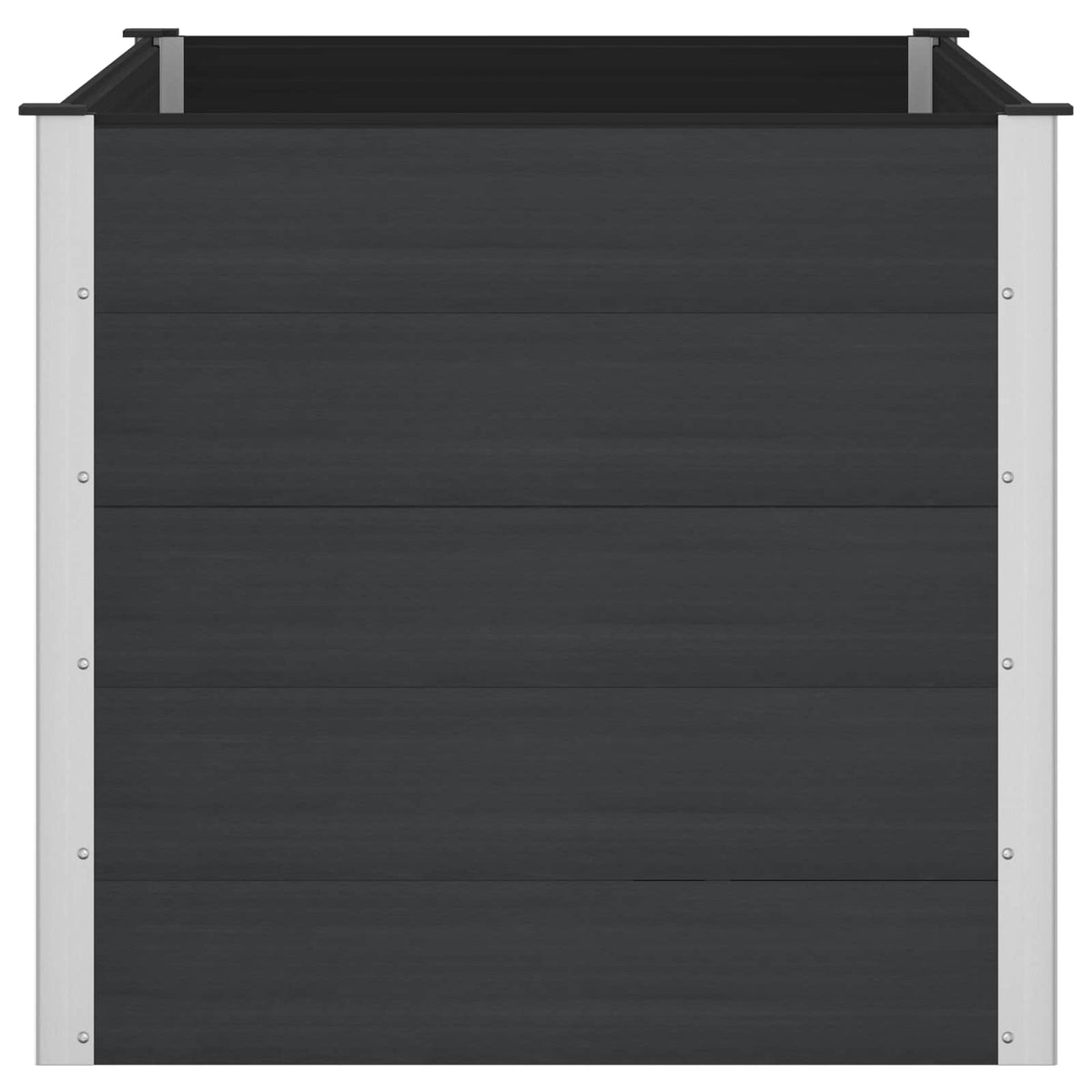 Arriate Elevado Negro 150 X 100 X 91 Cm Wpc Y Aluminio_3