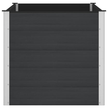 Arriate Elevado Negro 150 X 100 X 91 Cm Wpc Y Aluminio_3