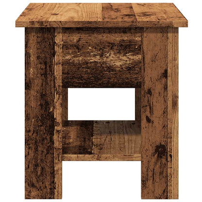 Mesa De Centro Madera Ingeniería Madera Envejecida 40x40x42 Cm_3