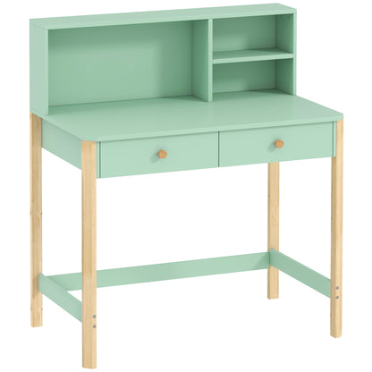 Secretária Infantil Aiyaplay Mdf, Madeira De Pinho Verde 90x52x105 Cm_0