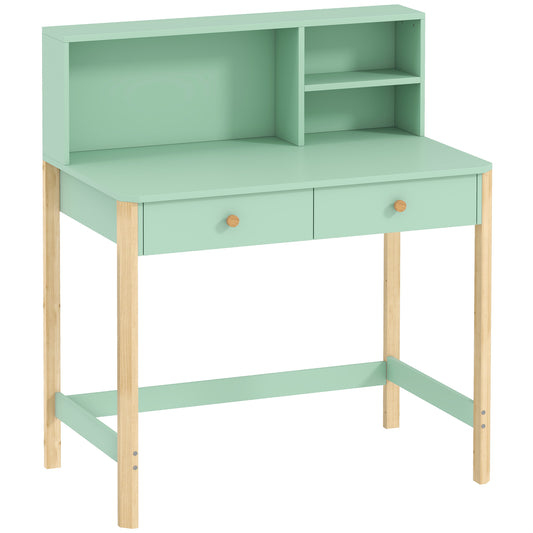 Secretária Infantil Aiyaplay Mdf, Madeira De Pinho Verde 90x52x105 Cm_0