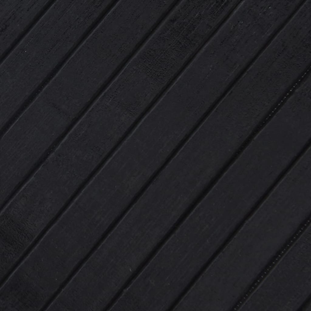 Alfombra Rectangular Bambú Negro 60x1000 Cm / Vetonek_1