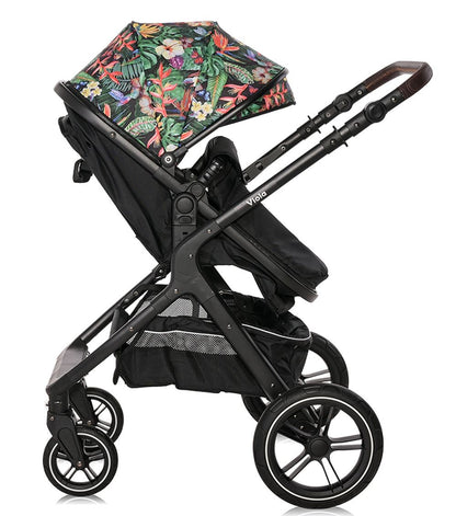 Carrito De Bebé Dúo Convertible Viola Hasta 22 Kg De Lorelli Tropical Flowers_3