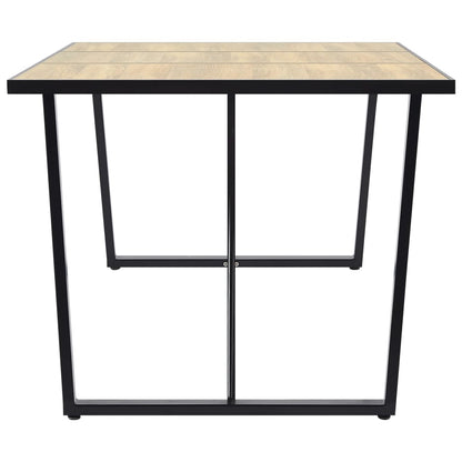 Mesa De Comedor De Mdf Color Roble 200x100x75 Cm_1