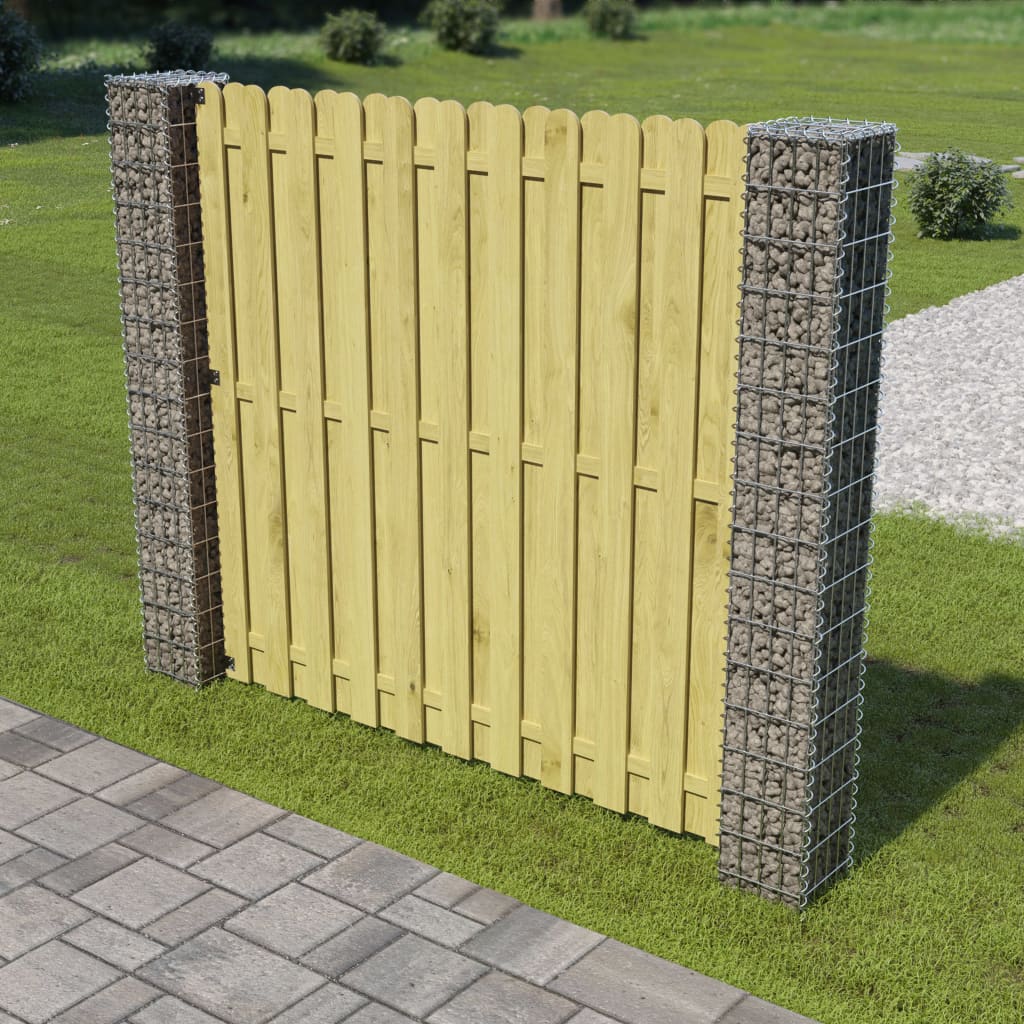 Postes De Gaviones Jardín 2 Uds Acero Galvanizado 20x20x190 Cm / Vetonek_5