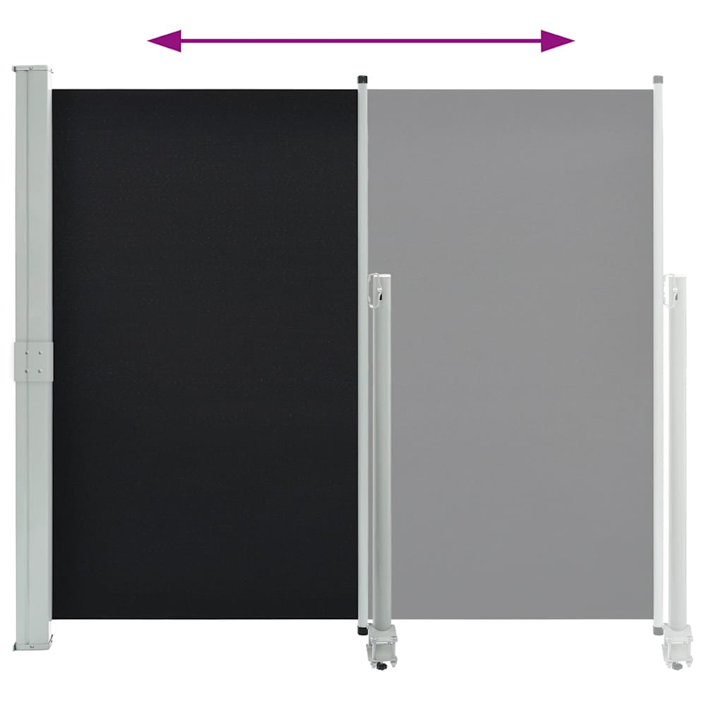 Vidaxl Toldo Lateral Retráctil Para Patio 140x300 Cm Negro_3