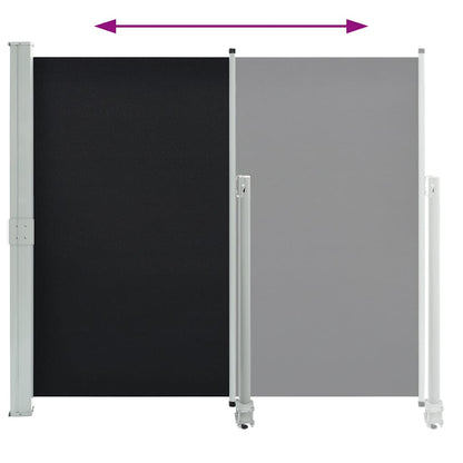 Vidaxl Toldo Lateral Retráctil Para Patio 140x300 Cm Negro_3