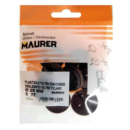 Deslizante Marron Con Fieltro Ø28 (blister 8 Unidades)_1