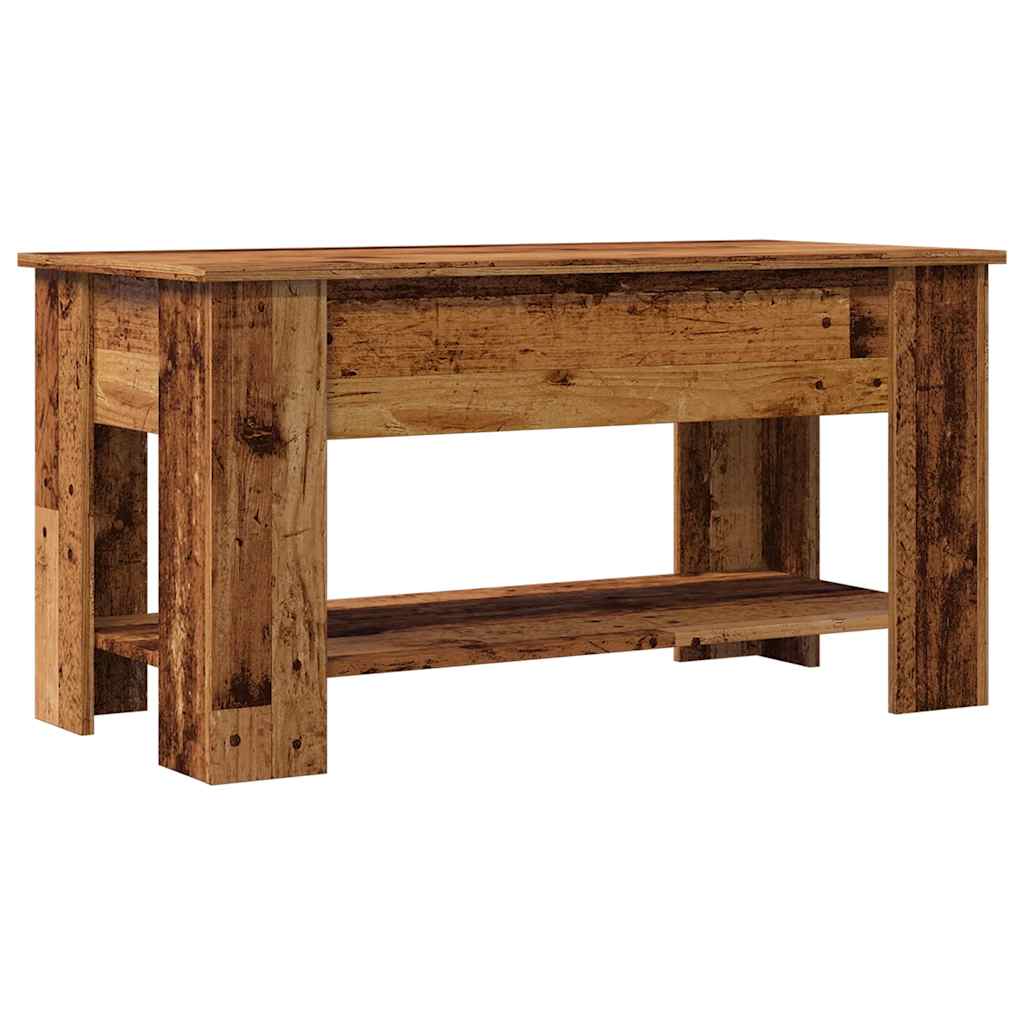 Mesa De Centro Madera De Ingeniería Madera Vieja 101x49x52 Cm_0