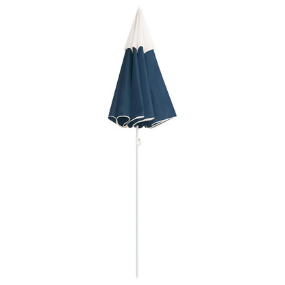 Sombrilla De Jardín Con Palo De Acero Azul 180 Cm_1