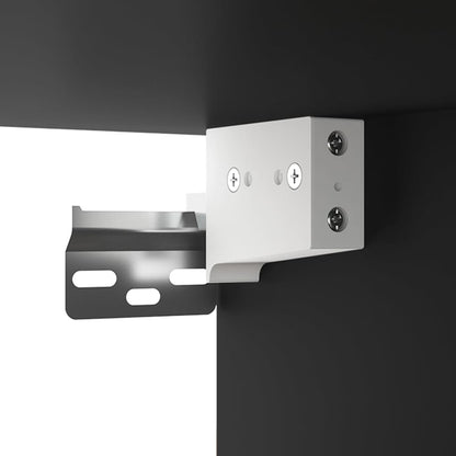 Armario De Pared Colgante Negro 69,5x34x90 Cm / Vetonek_5