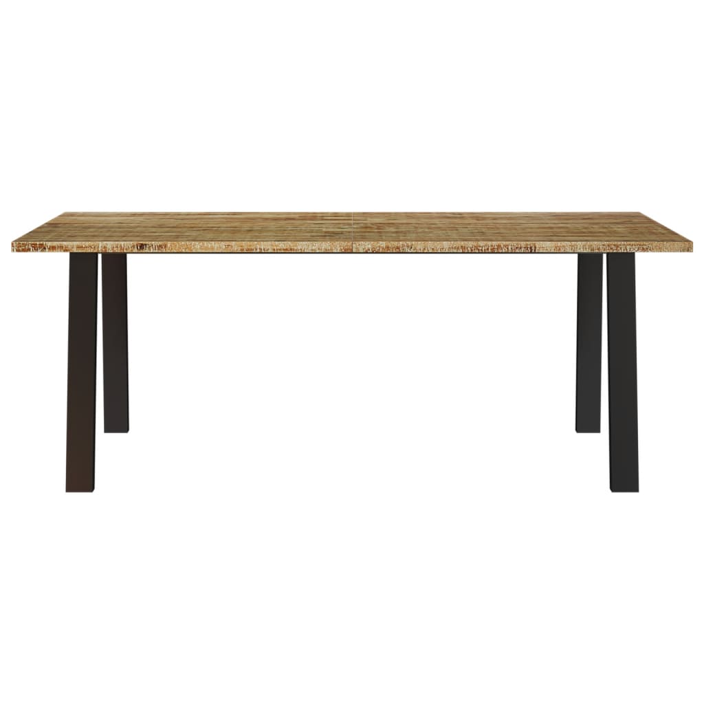 Mesa De Comedor Madera Maciza De Acacia 200x90x75 Cm_2