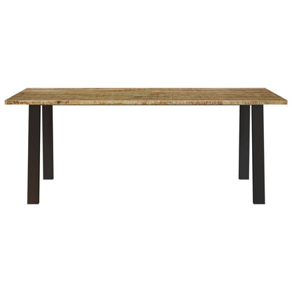 Mesa De Comedor Madera Maciza De Acacia 200x90x75 Cm_2