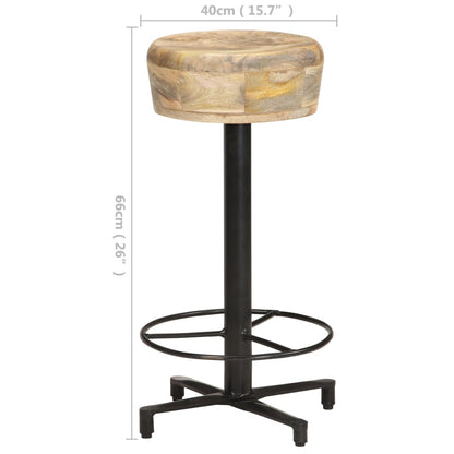 Taburetes De Cocina 2 Unidades Madera Maciza De Mango 66 Cm_5