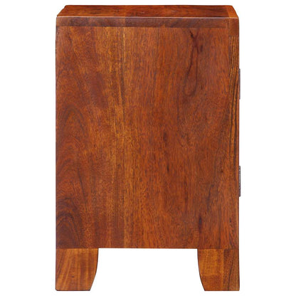 Mesita De Noche 40x30x45 Cm Madera Maciza De Acacia_1