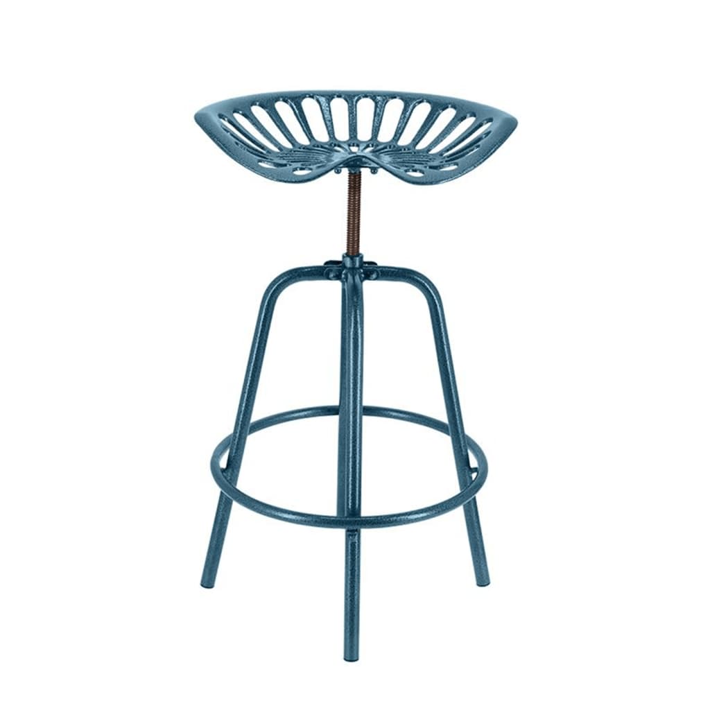 Esschert Design Taburete Con Forma De Asiento De Tractor Azul_0