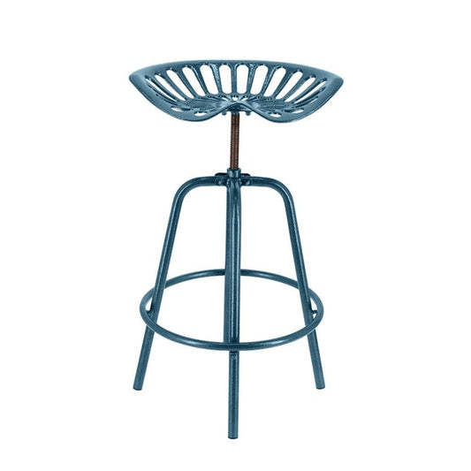Esschert Design Taburete Con Forma De Asiento De Tractor Azul_0