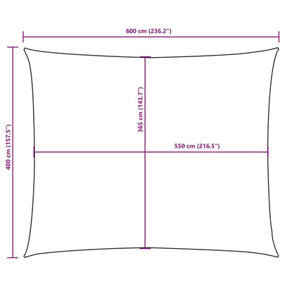 Vidaxl Toldo De Vela Rectangular Tela Oxford Blanco 4x6 M_2