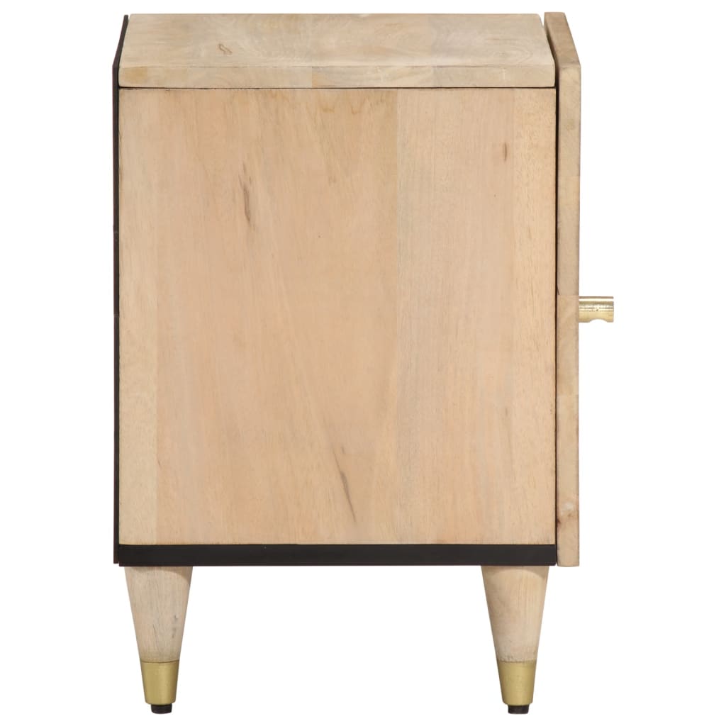 Mesitas De Noche 2 Uds Madera Maciza De Mango 40x33x46 Cm_3