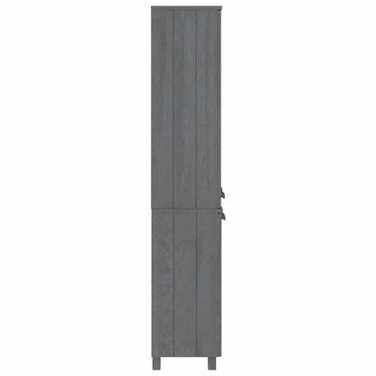 Aparador Hamar Madera De Pino Maciza Gris Oscuro_3