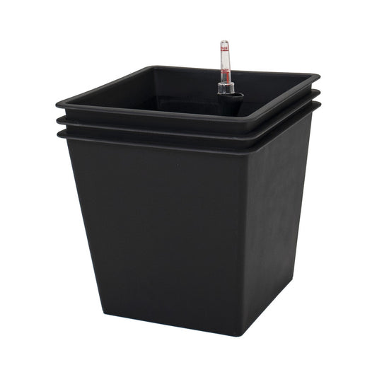 Pack De 3 Macetas Con Autorriego De Polipropileno 36 L 34x34x31 Cm Hortalia_0