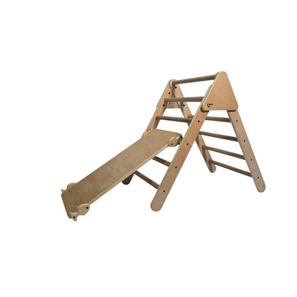 Triángulo Pikler + Rampa de escalada. Talla grande. Encerado ecológico_1