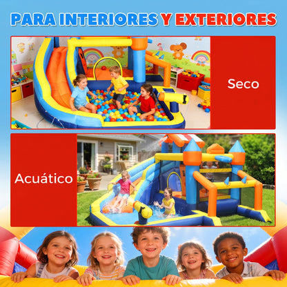 Aiyaplay Castillo Hinchable Acuático 8 En 1 Con Soplador 550w Tobogán Trampolín_5