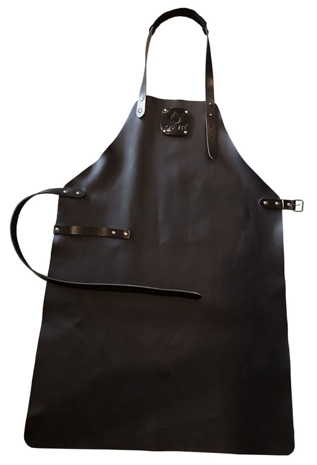 Delantal De Cuero Negro Ofyr_0