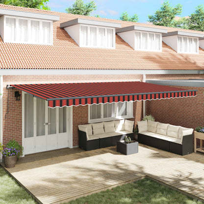 Toldo Retráctil Naranja Y Marrón 600 X 350 Cm_1