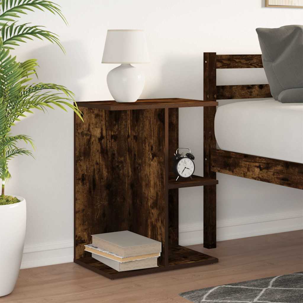 Mesita De Noche Madera De Ingeniería Ahumado Roble 46,5x29x61cm_1