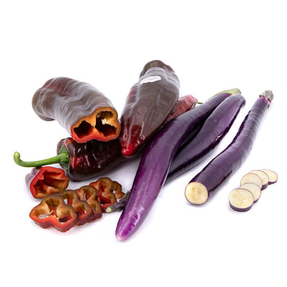 Mix Pimiento Sweet Palermo Y Berenjena Japonesa 1,8kg Granada La Palma_1