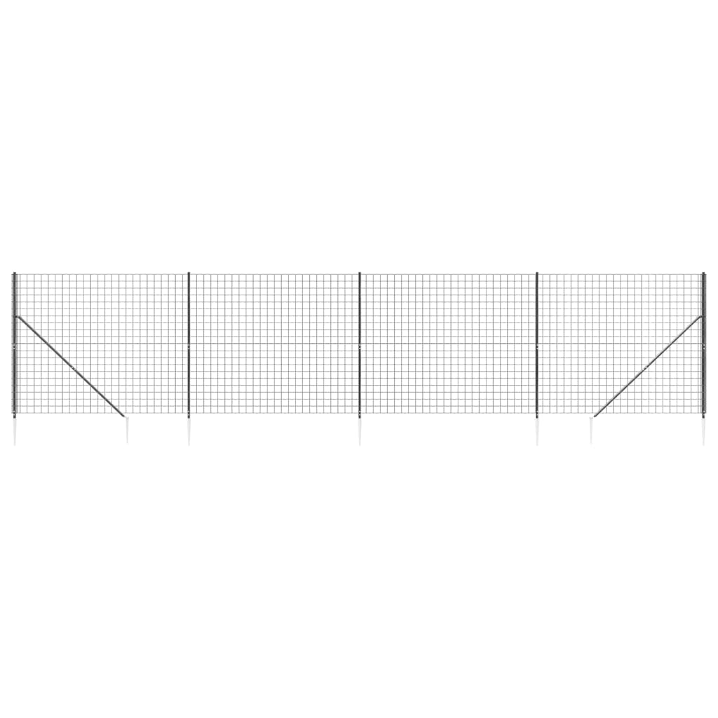 Cerca De Alambre Con Pinchos De Anclaje Gris Antracita 2x10 M / Vetonek_3