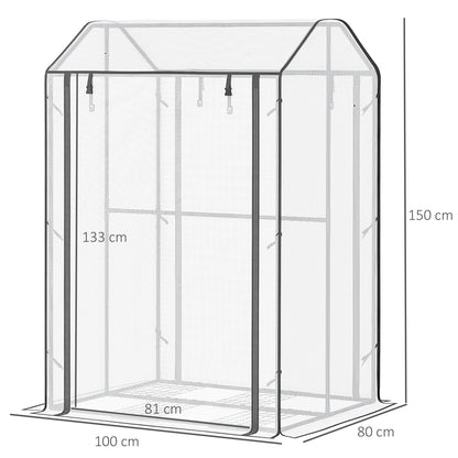 Outsunny Invernadero Jardín Con 2 Puertas Y 8 Ventilaciones Para Cultivo Plantas_2