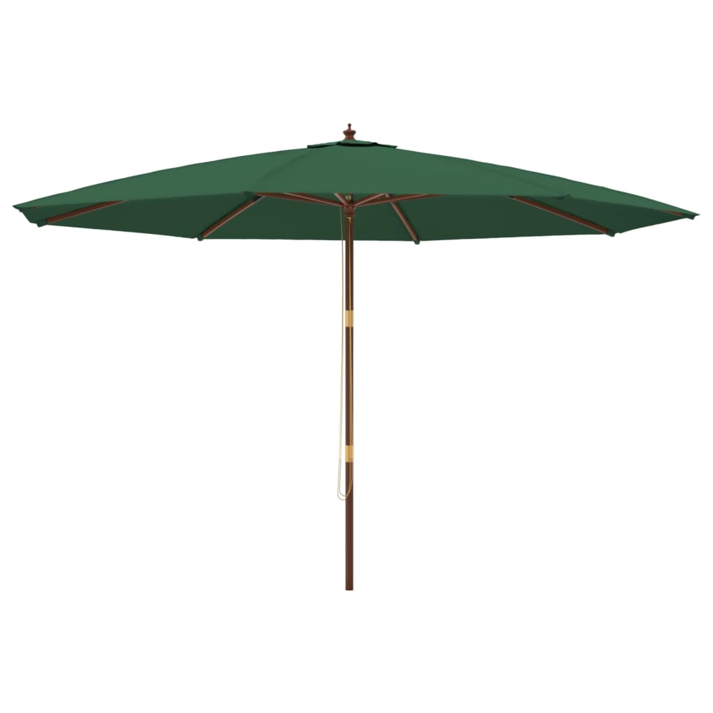 Sombrilla De Jardín Con Poste De Madera Verde 400x273 Cm_0