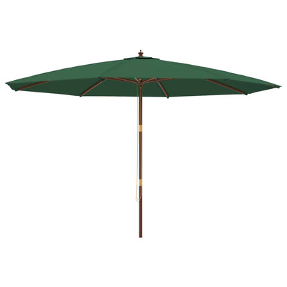 Sombrilla De Jardín Con Poste De Madera Verde 400x273 Cm_0