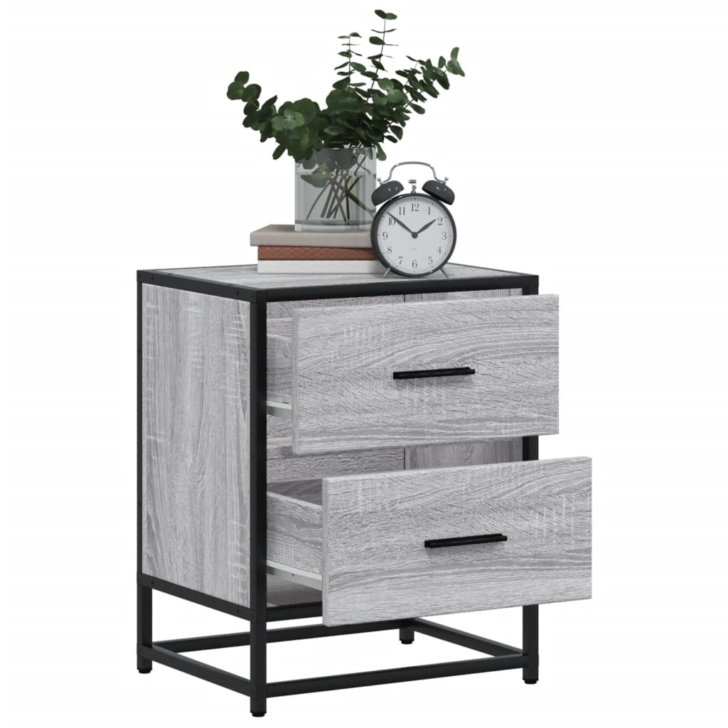 Mesitas Noche 2 Uds Madera Ingeniería Gris Sonoma 40x31x50 Cm_2