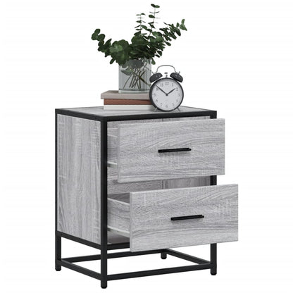 Mesitas Noche 2 Uds Madera Ingeniería Gris Sonoma 40x31x50 Cm_2