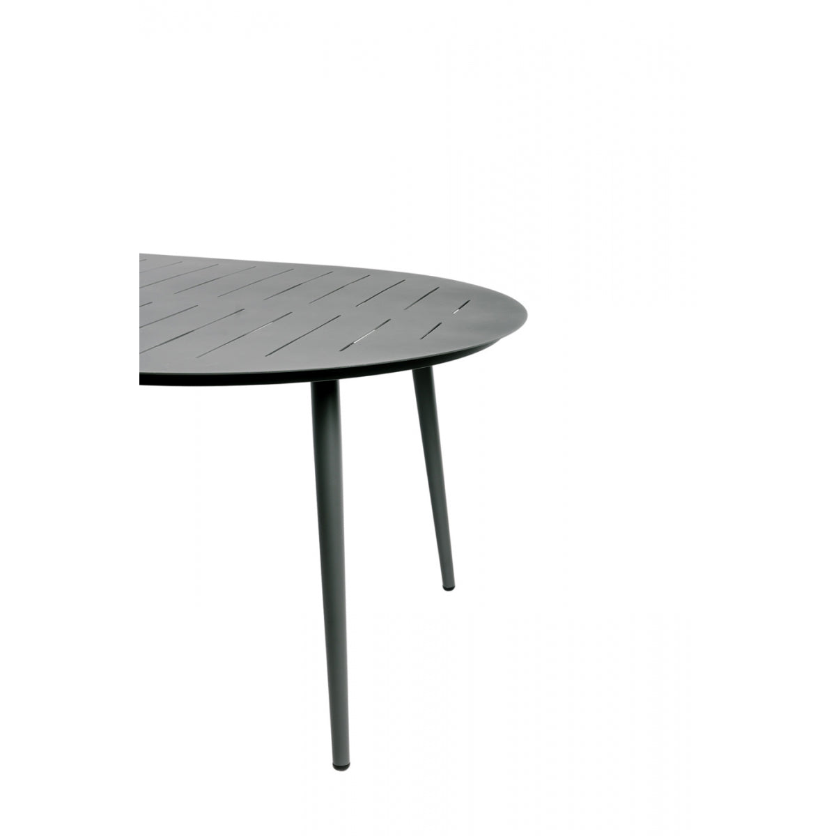 Inari Mesa De Jardín Ovalada De Aluminio Negro Para 6 Personas 180x120xh75cm- Mobiliario De Jardín_1